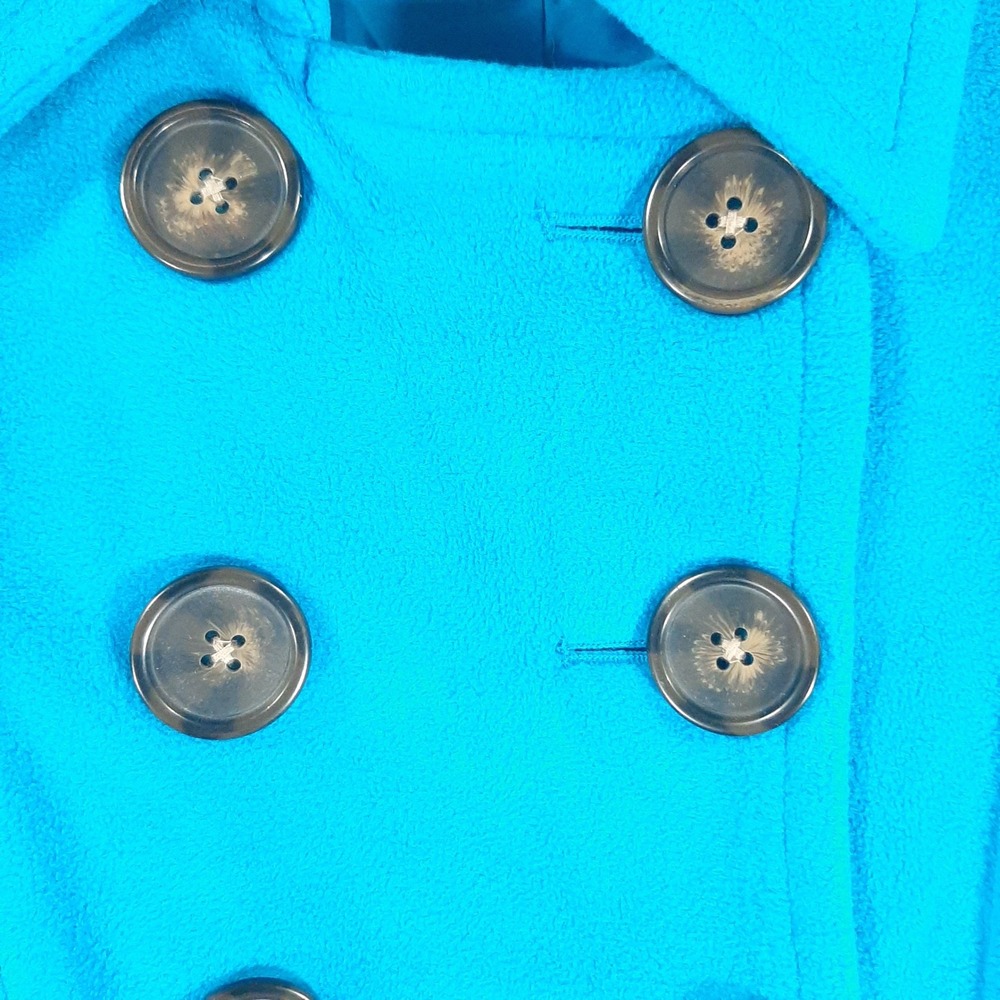 Old Navy Womens Blue Double Breasted Belted Pea Coat Jacket XS - Picture 11 of 11